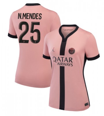 Paris Saint-Germain Nuno Mendes #25 Replika Tredjetrøje Dame 2024-25 Kortærmet